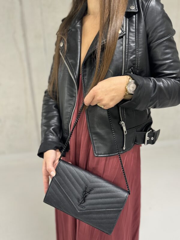 Cassandre Chain Wallet Black YSL - Image 4