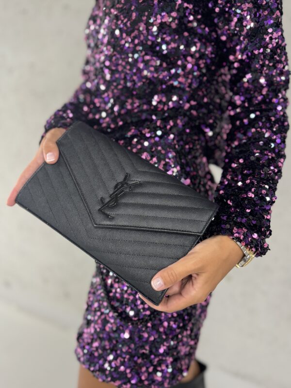 Cassandre Chain Wallet Black YSL - Image 3